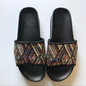 Frye Lily Fray Multicolor Slides